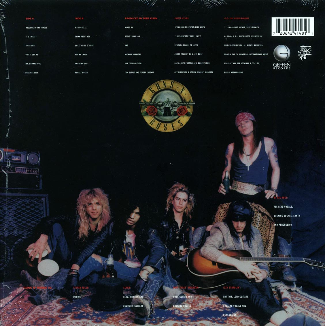 Guns 'N Roses- Appetite For Destruction VINYL