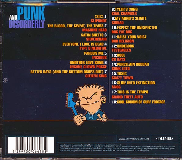 PUNK AND DISORDERLY Metal Compilation CD!!